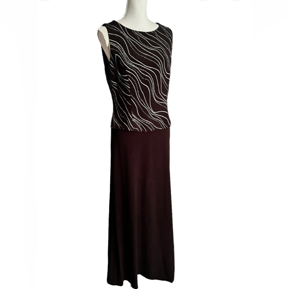Vtg Y2K Scott McClintock Dress 12 Millennium 2000 Formal Evening Gown Rhinestone